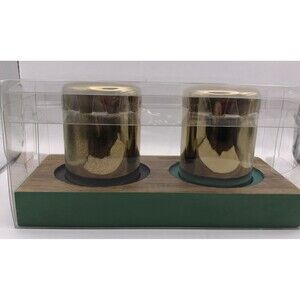 Oh Joy!  Salt & Pepper Shaker Set Target Gold Metallic 2014 Joy Cho Holiday NEW